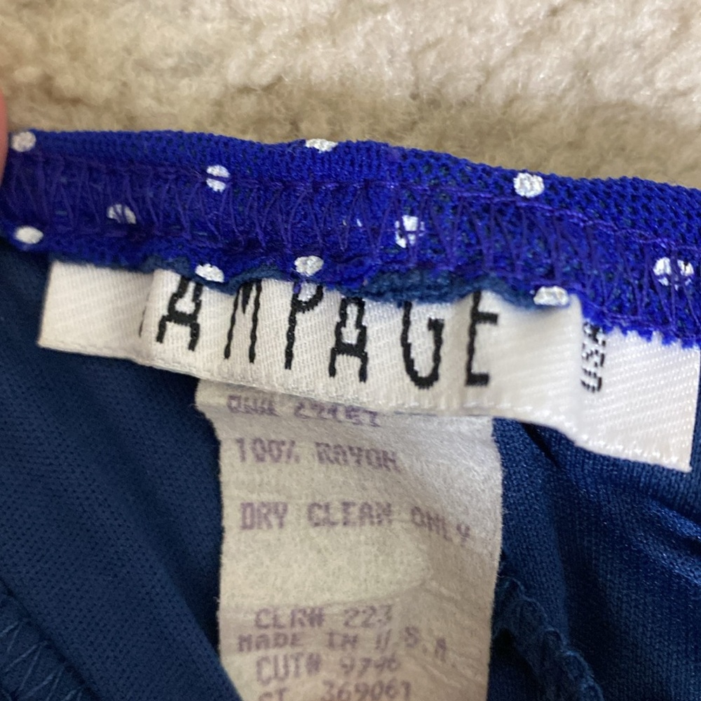 Rampage Vintage 90s Core Slip Dress In Blue Polka Dots - Picture 7 of 7